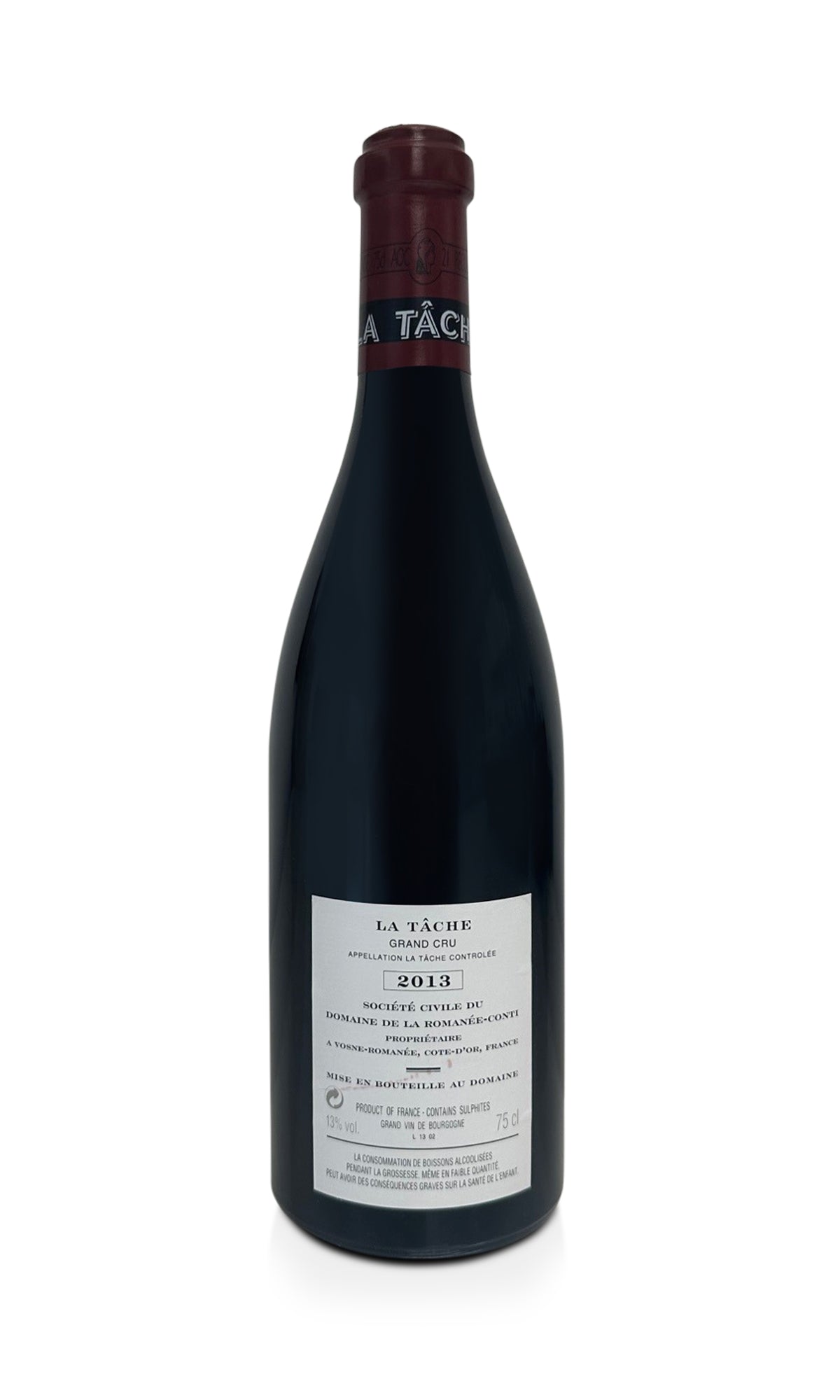 LA TÂCHE 2013 750ml 空瓶 2013 Domaine de la Romanée-Conti La Tâche - CellarTracker
